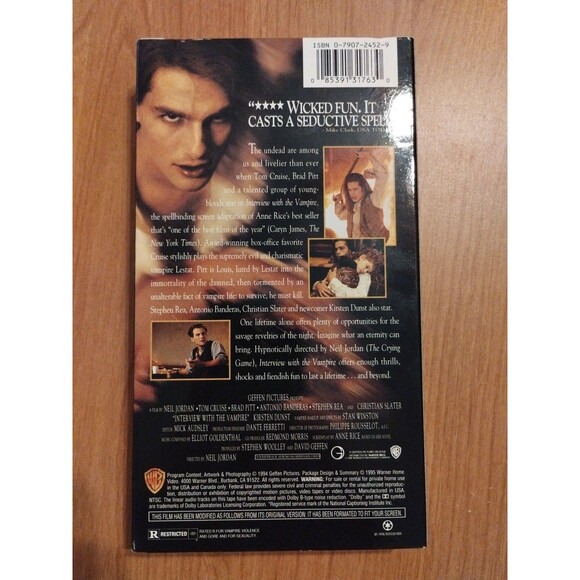 Interview with the Vampire (VHS, 1998) Tom Cruise, Brad Pitt - Picture 3 of 7
